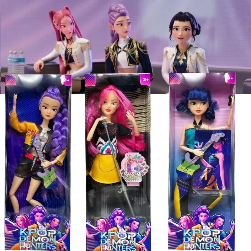 

Kpop Demon Hunters, 26 шт., коллекция фигурок Derpys Tiger Rumi Mira Zoey Sussy с подсветкой и музыкой, отличный праздничный подарок