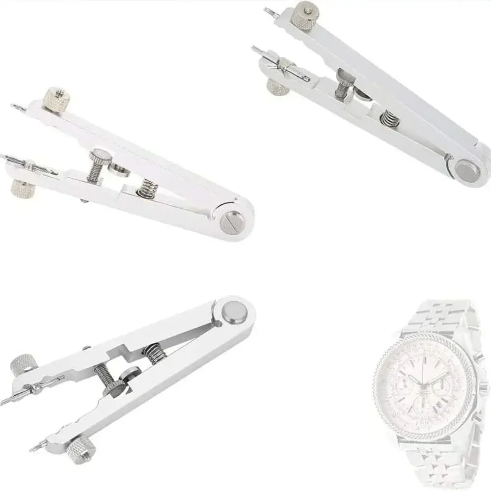 Набор плоскогубцев для часов из алюминиевого сплава, V-образный черный, серебристый инструмент для ремонта часов, пружинный стержень, инструмент для замены ремешка