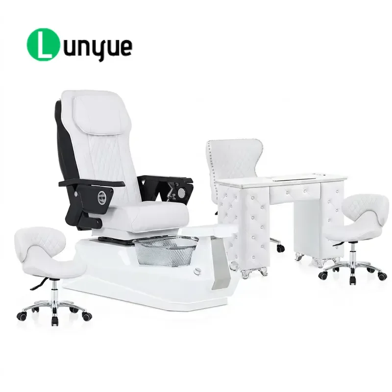Luxury Full Body Massage Chair Adjustable Jet Foot Therapy Nail Furniture Professional Beauty Spa Equipment Comfortable