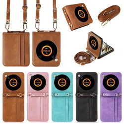 Leather Phone Case For ZTE Nubia Flip 5G 2024 Wallet Cover With Lanyard Card Holder Funda Coque