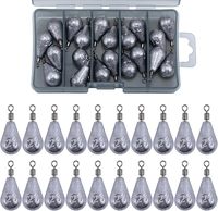 Goture Lead Teardrop Drop Shot Weight 21g 30g 40g 50g 60g Fishing Weights Set for Saltwater Freshwater Fishing Gear Lead Sinker