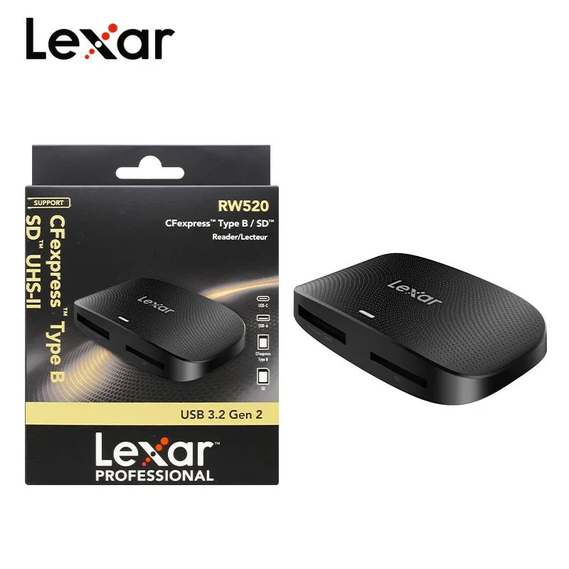Lexar RW520 Professional Memory Card Reader USB 3 2 Gen 2 Support CFexpress Type B SD Card High Speed Original Reader