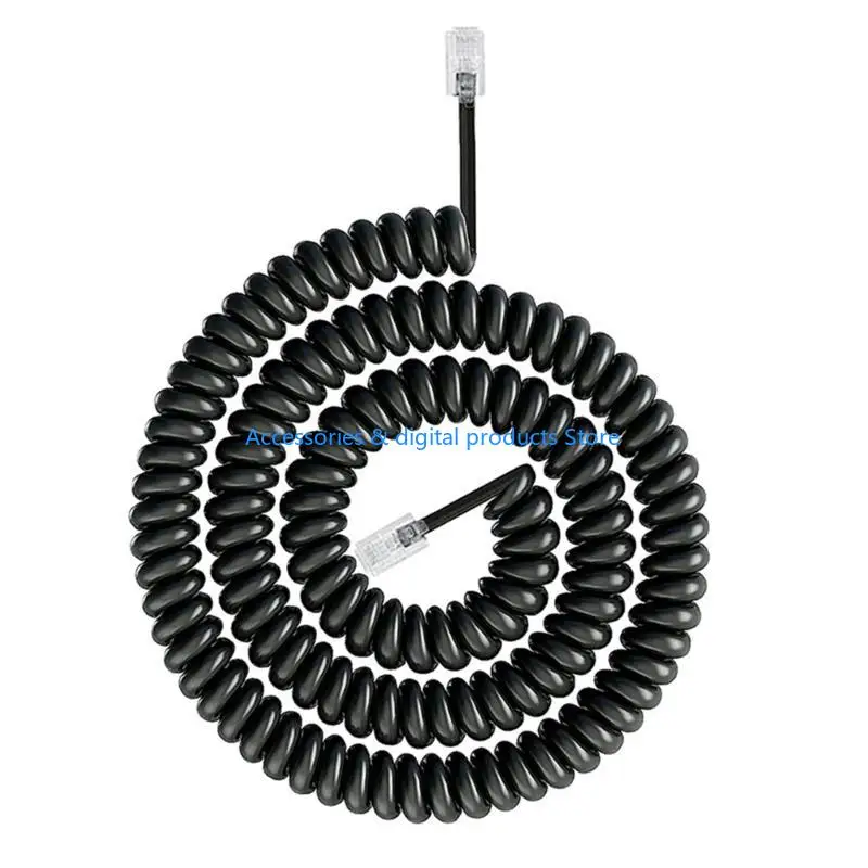 77JD 1 Set Telephone Cord Detangler Rotating Landline Cable RJ9 Phone Cord Detangler Landline Handset Cord Cable