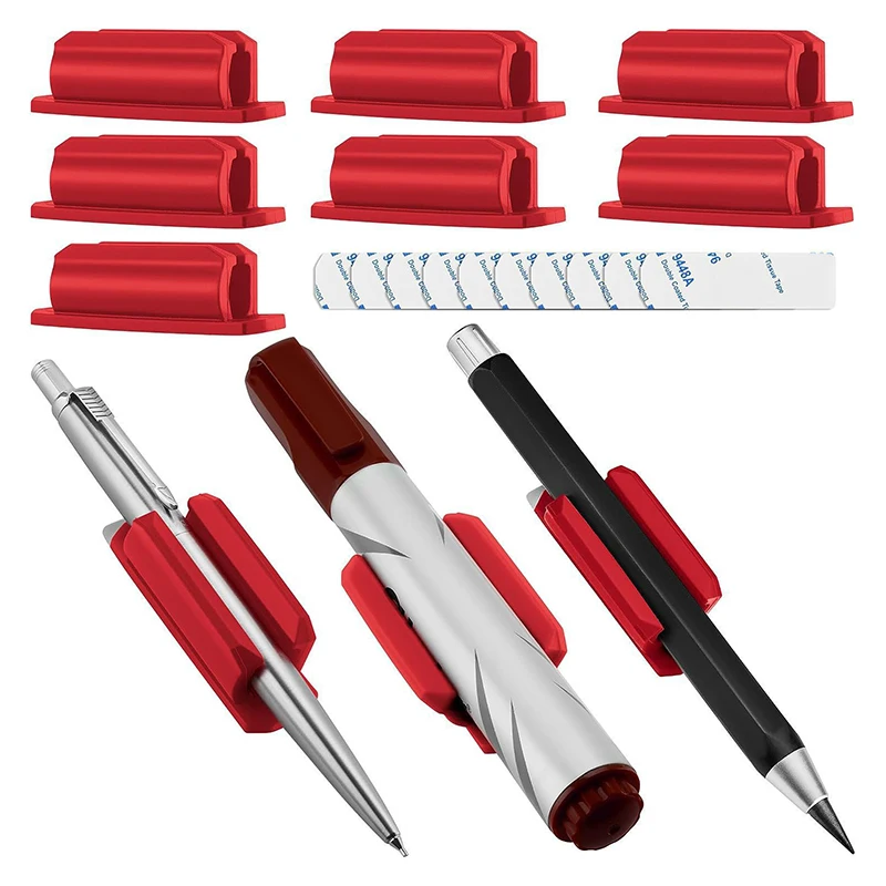 Creative Silicone Pen Container Adhesive Pen Cover Student Learning Stationery School Supplies Desk Adhesive Silicone Pen Holder