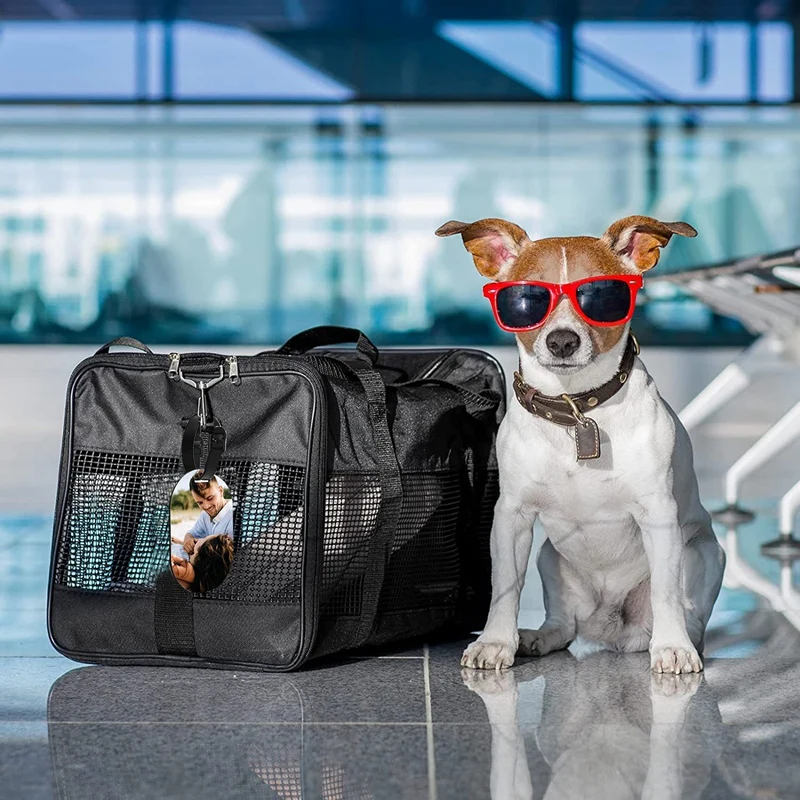 10 шт., комплект багажных бирок, пустая дорожная сумка, багажные бирки с ремешком, двусторонняя этикетка для чемодана из МДФ