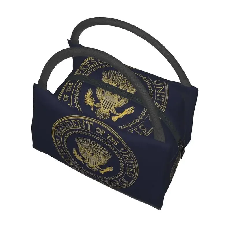 US Seal Portable Lunch Box Women Multifunction Donald Trump Cooler Thermal Food Insulated Lunch Bag Travel Work Pinic Container