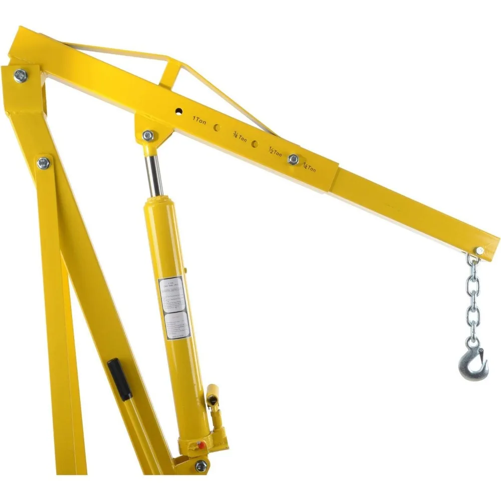 1-Ton Automotive Shop Crane | Up to 2,000 LBS Capacity | 34” to 45” Working Boom Range | Lifting Range 0” - 82.75”