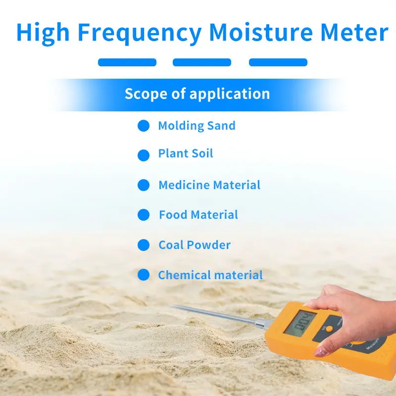 DM300L Portable Soil Moisture Meter Sand Moisture Tester Coal Powder Moisture Meter Tester