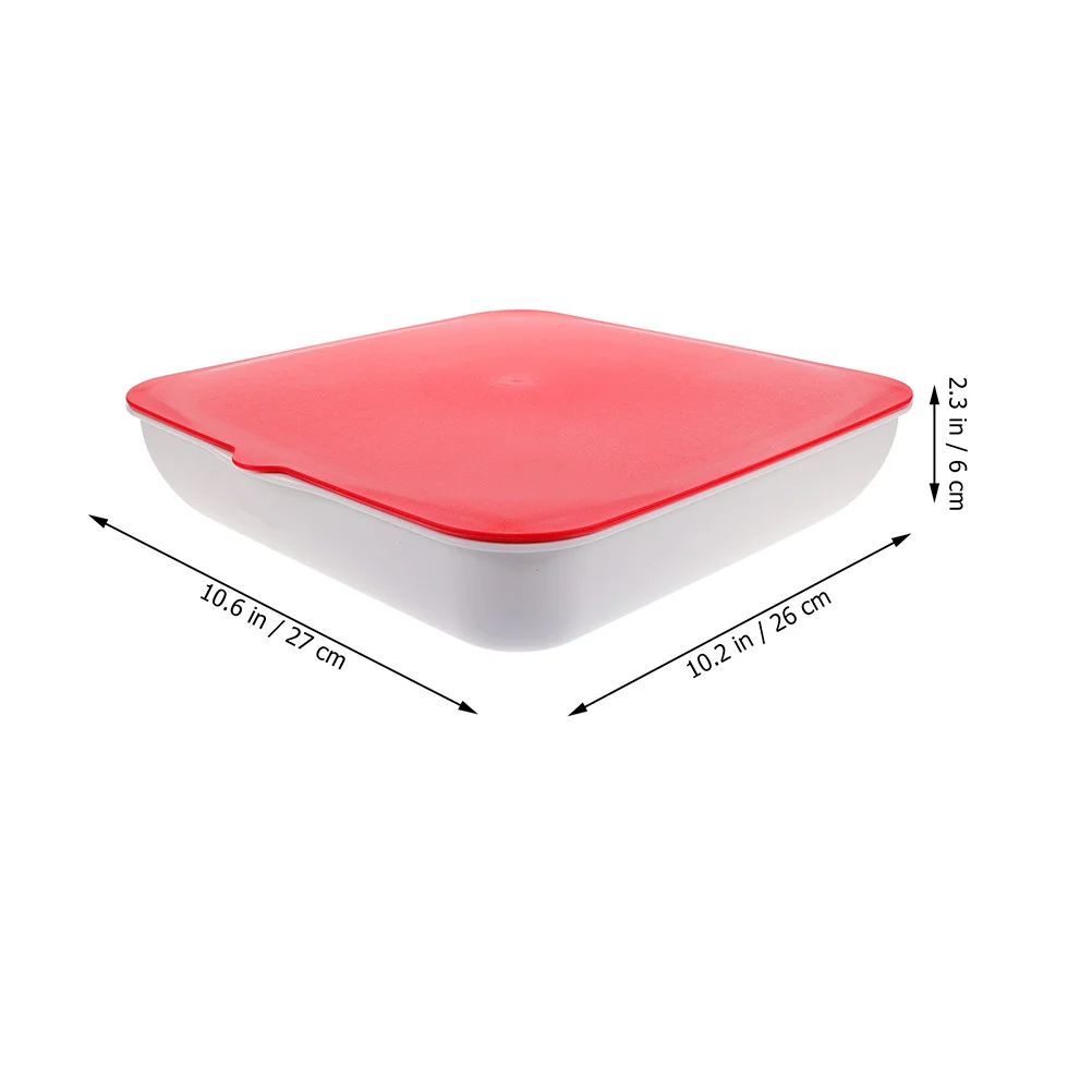 2 قطعة منظم صينية الفاكهة مقسمة صينية تقديم أطباق الوجبات الخفيفة البلاستيكية غطاء منظم الوجبات الخفيفة للحفلات والنزهات تخزين المواد الغذائية الطازجة #6