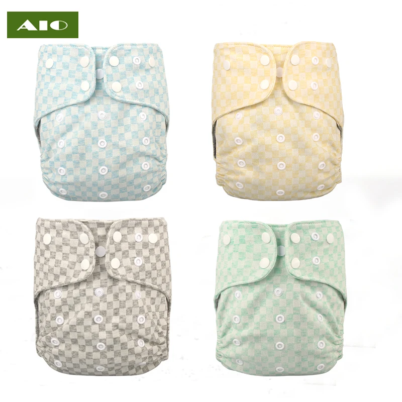 

AIO 1Pcs Ecological Baby Washable Reusable Cloth Pocket Diaper Baby Nappy With One Pocket Fit 3-15kg Baby