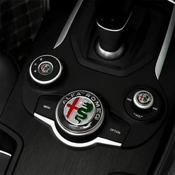 40mm Car Center Console Knob Decoration Sticker Interior Accessories for Alfa Romeo Giulietta 159 Mito 147 156 Giulia Stelvio