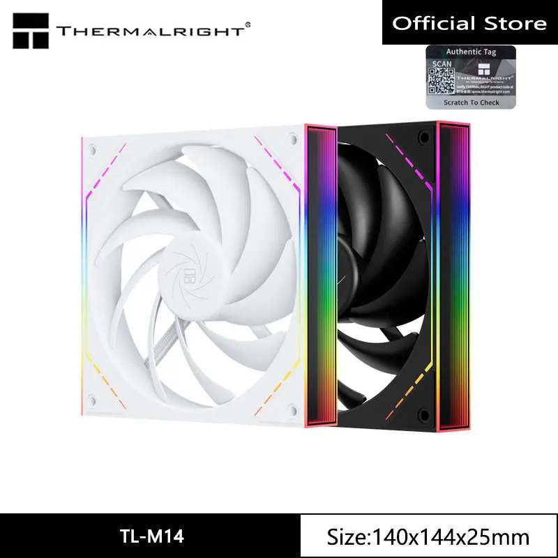 

Вентилятор для корпуса компьютера Thermalright TL-M14 ARGB, 140x144x25 мм/беспроводные зеркальные световые эффекты/вентилятор охлаждения с 9 лопастями и высоким объемом воздуха