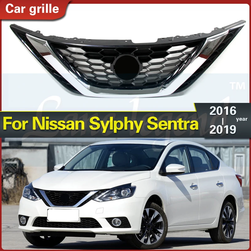 

Modified for Sylphy Front Grill for Nissan Sylphy Sentra 2016-2019 Front Bumper Mesh Racing Grill Grills Grille for Trims