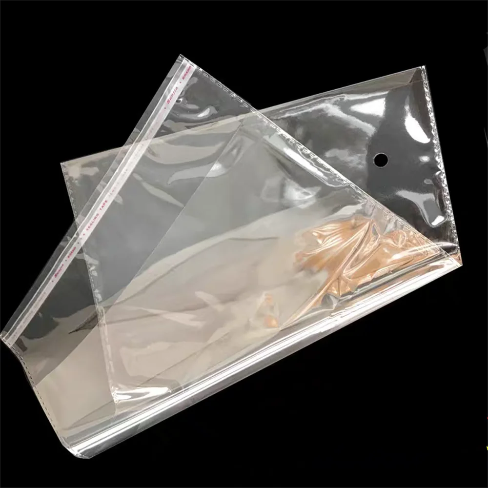 Large Size OPP Transparent Self-adhesive Sealed Plastic Packaging Bag Resealable Cellophane OPP Bag Gift Bag