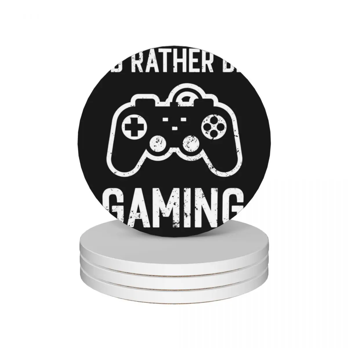 

I'd rather be gaming - funny, humor, sarcastic Ceramic Coasters (Set of 4) eat table for drinks set for table Coasters