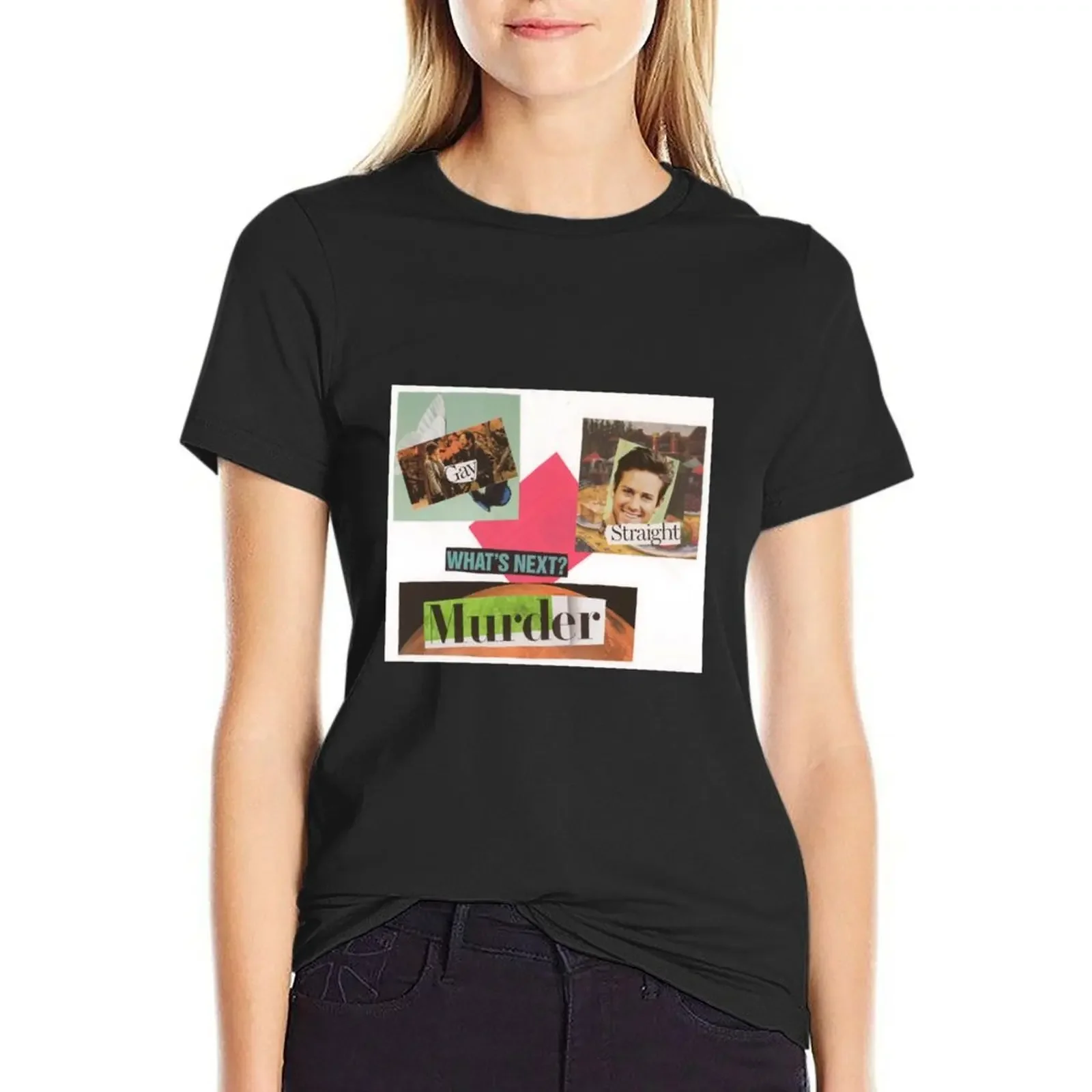 

what's next T-Shirt shirts graphic tees summer tops vintage clothes Women tops