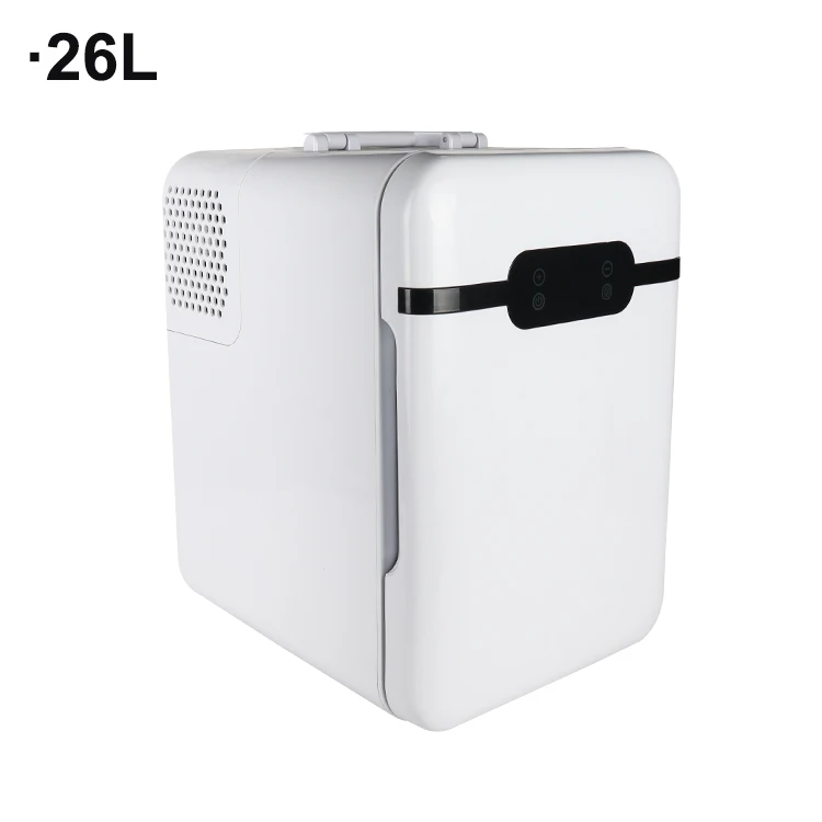 26L Compressor Mini Fridge Single Door Digital Display 15 Degree Refrigeration Freezer Box for Bedroom Office Travel Camping