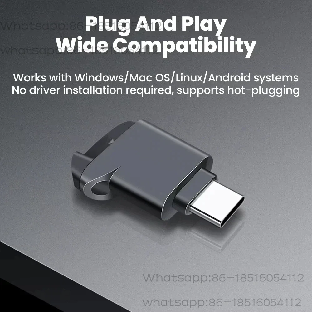 Type-C 2.0 Mini TF Card Reader External Storage Black Stretch for Memory Stick USB C 2.0 Mini TF Card Reader 17 16