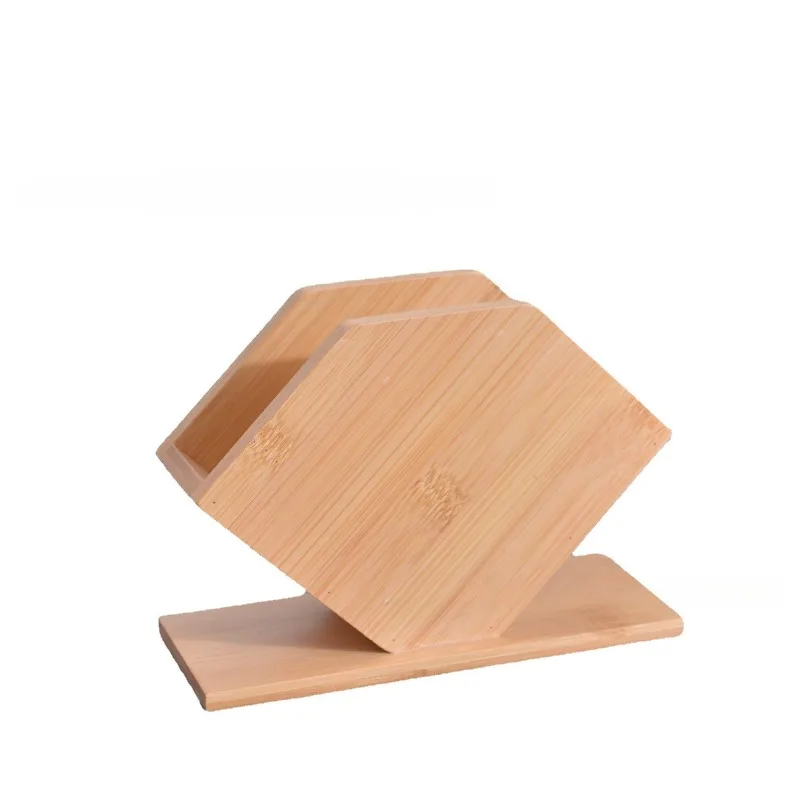 Solid Wood Napkin & Tissue Box with Toothpick Jar for Restaurant