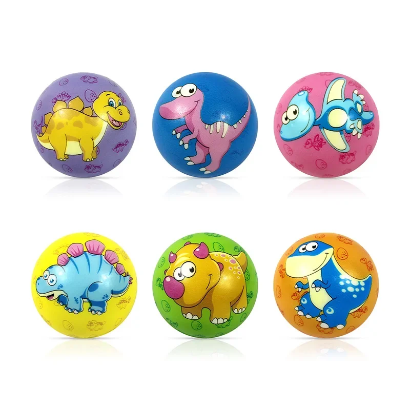 

5pcs Funny Cartoon Dinosaur Bouncy Balls Dino Party Gifts Animals Jumping Solid Elastic Rubber Balls Happy Birthday Party Favors