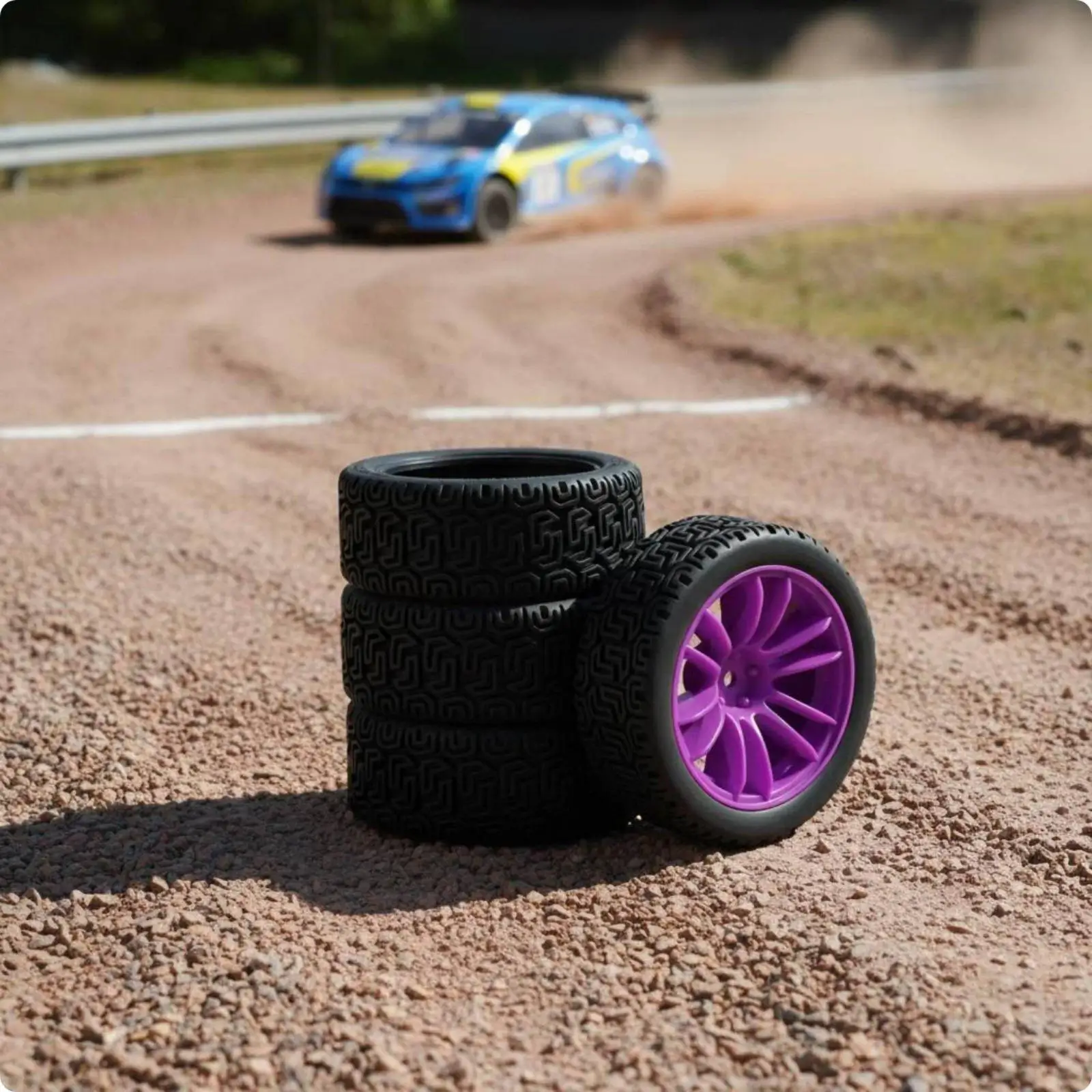 Off Road Vehicle Tire 12mm Hex RC Buggy Tire Maze Pattern Durable Rubber for 1/