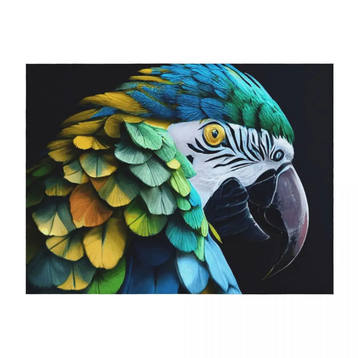 

Cute Parrot - Macaw Parrot Throw Blanket Decoratives Single Picnic Moving Blankets