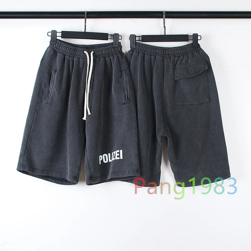 Kanye Washed Retro Distressed Shorts Men Women Looped Fabric Sports Shorts Beach Casual Shorts