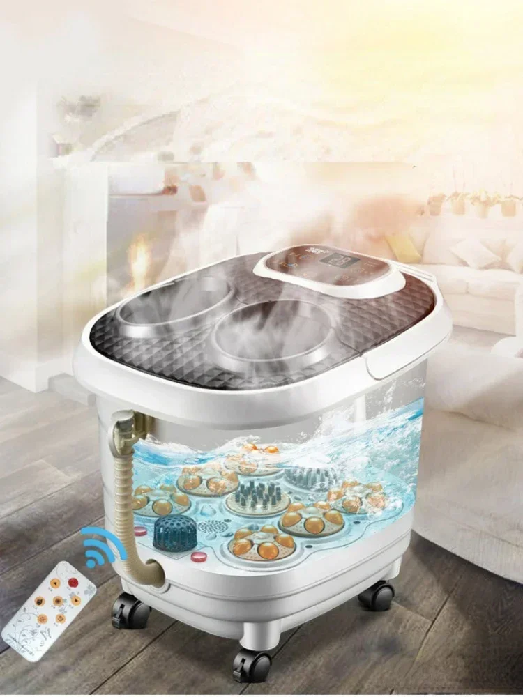 Automated Chiropody Pool-Electric Heat Bubbles for Pedal Pampering Full-Service Foot Basin Effervescent Foot Care Vessel