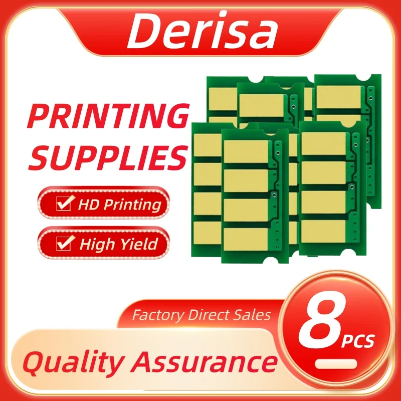 Chip de toner para ricoh aficio sp c220s 222 240dn sp c230 240sf spc220, 8 peças, cartucho de toner 406159 406047 406099 406044 ww