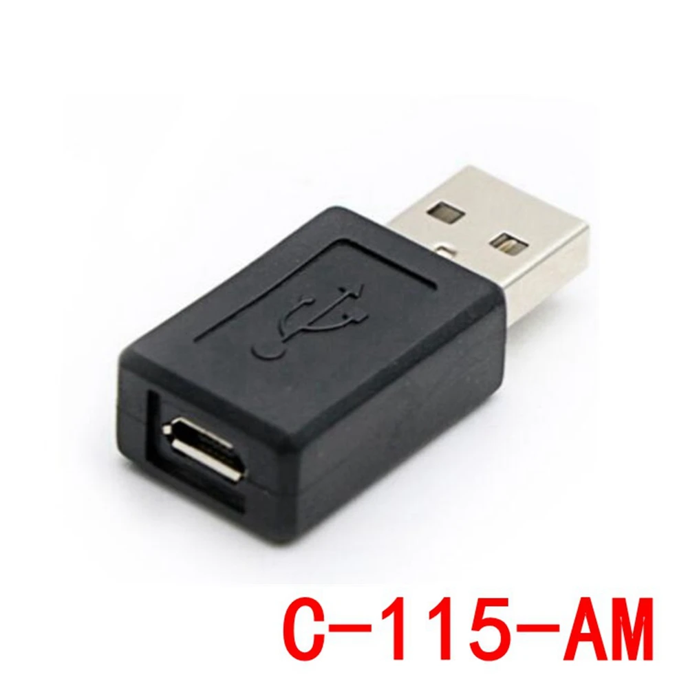 Colokan usb 2.0 ke usb mikro, konverter colokan usb 2.0 untuk USB hitam tipe A Wanita Ke mikro. USB MINI B Wanita