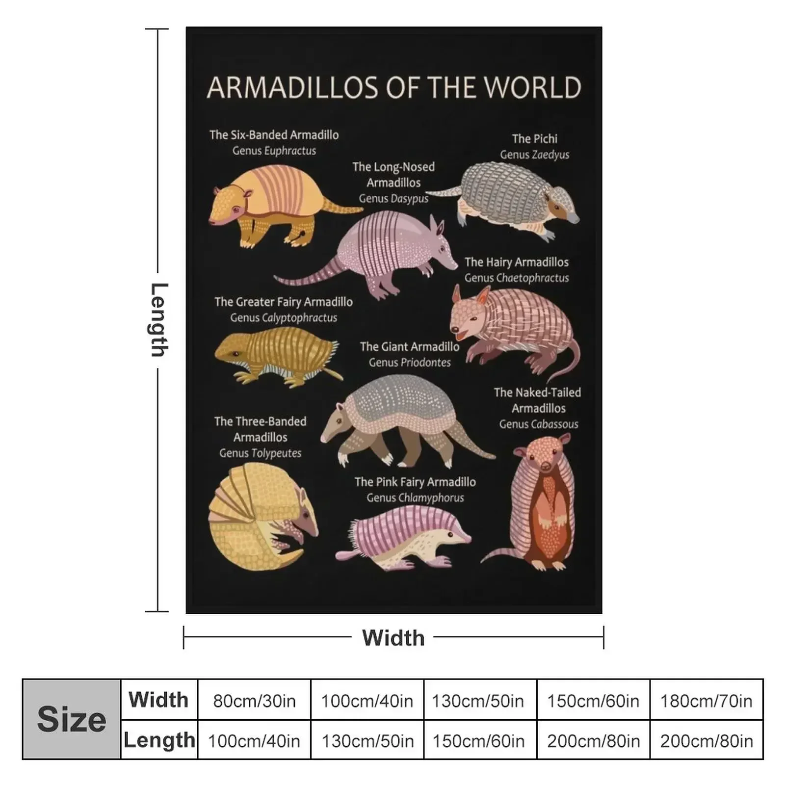 Armadillos of the World Throw Blanket Nap anime Hair Blankets