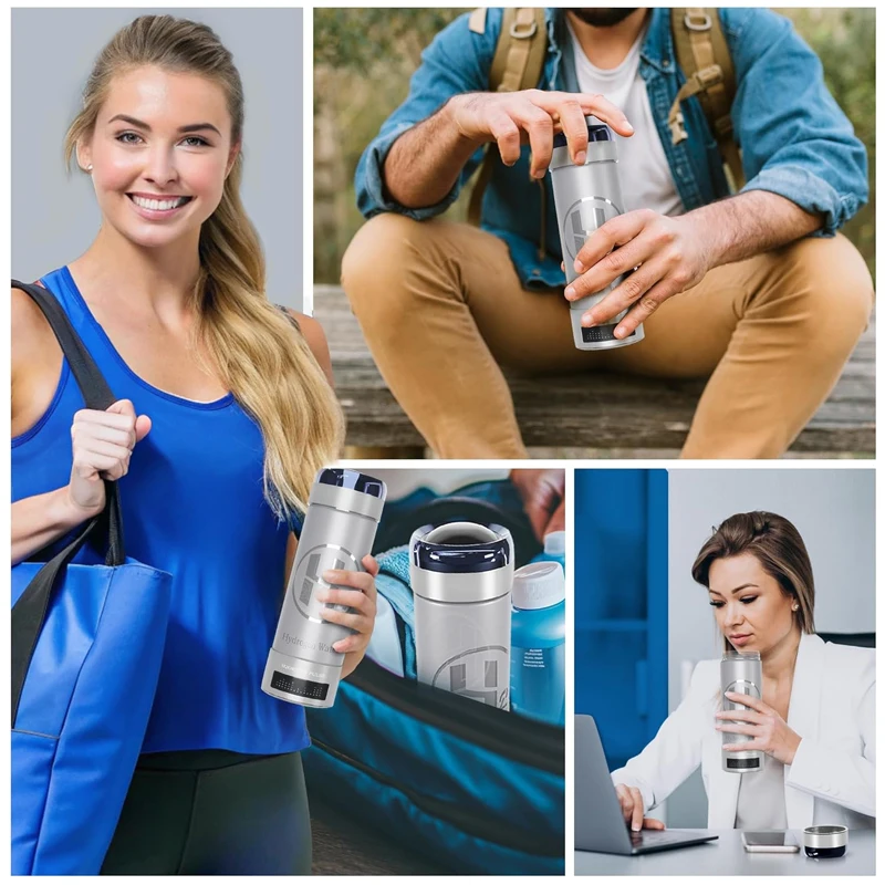 مولد زجاجة مياه الهيدروجين 9000 PPB زجاجة الهيدروجين مؤين الماء 3 في 1 محول عالمي محمول للترطيب المنزلي #6