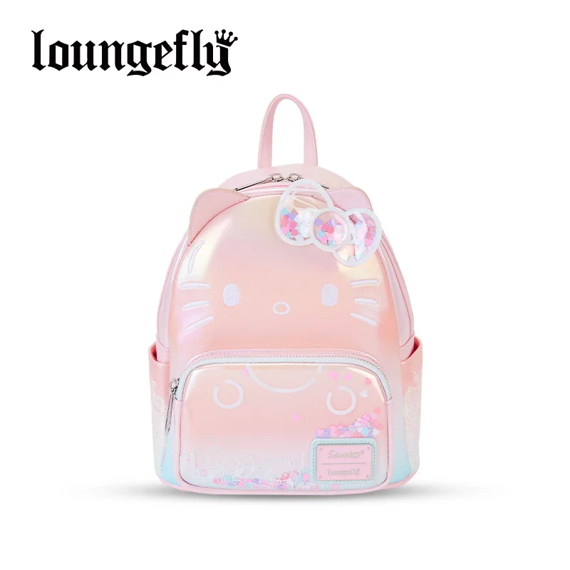 

Loungefly Hellokitty 50th Anniversary Commemorative Cartoon Mini Backpack Pink Glitter Sanrio Storage Fashion Cute Bag Girl Gift