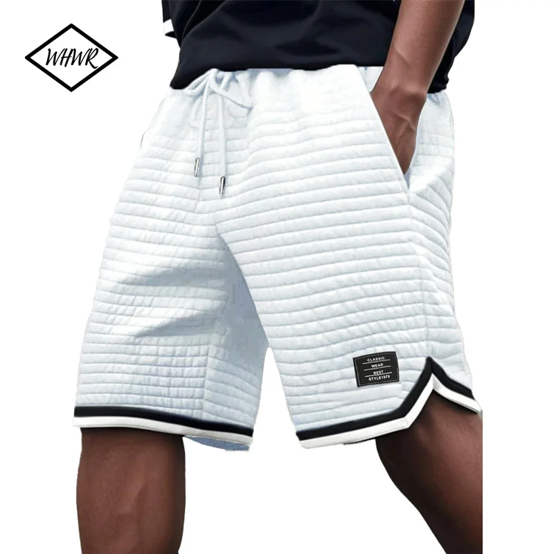 

Mens Sweat Shorts Casual Stretch Elastic Waist Knit Plaid Waffle Workout Gym Short Inseam Running Breathable Short with Pocket