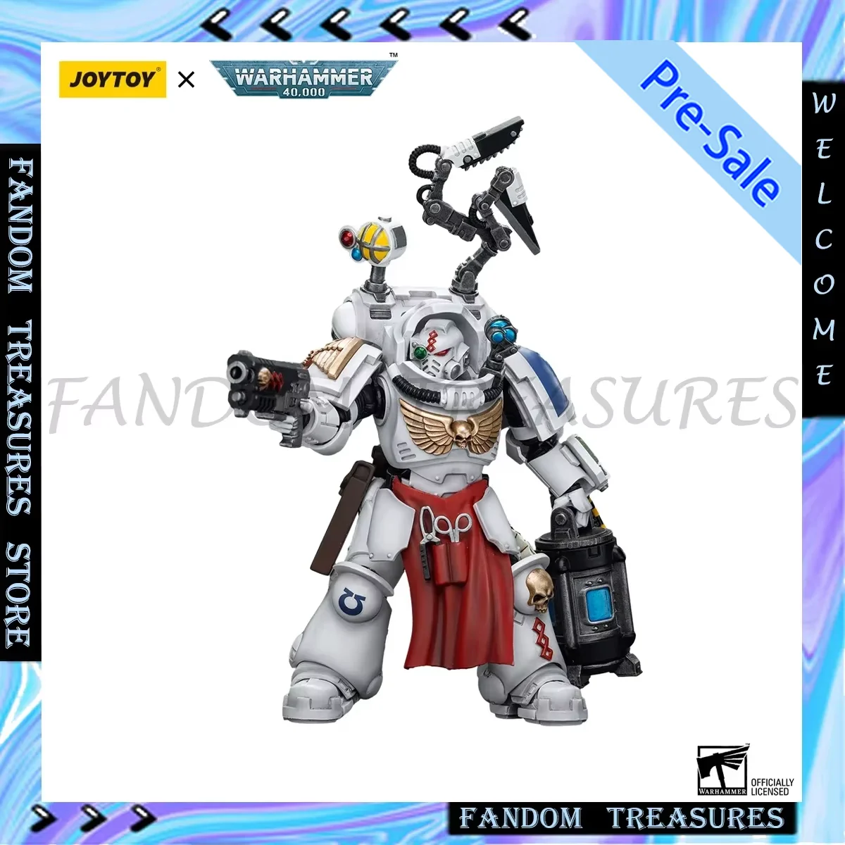 JOYTOY Warhammer 40K 1/18 Action Figures Ultramarines Apothecary Biologis Anime Figurine Collectible Gk Model Decor Statue Toys