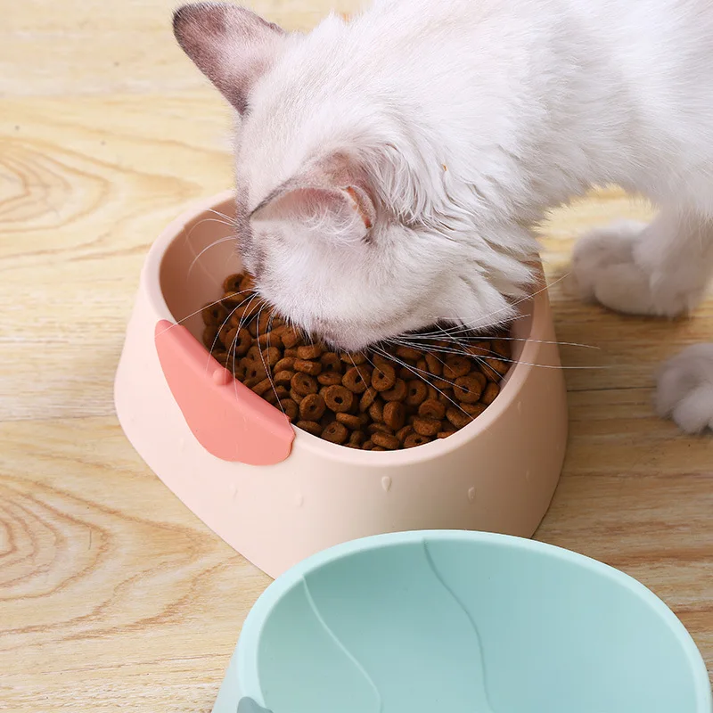 Cat bowl Dog bowl Pet Single bowl INS Style Strawberry Pet bowl the Bottom is Non-Slip and Anti-Upset in Home Cat Accessories