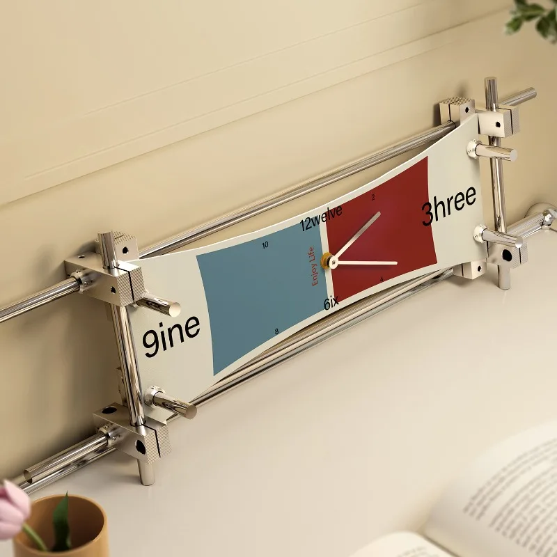 

Optical Axis Clocks, Desktop Clocks, Wall-mounted High-end Painting Art Wind 2025 New Living Room Internet Celebrities