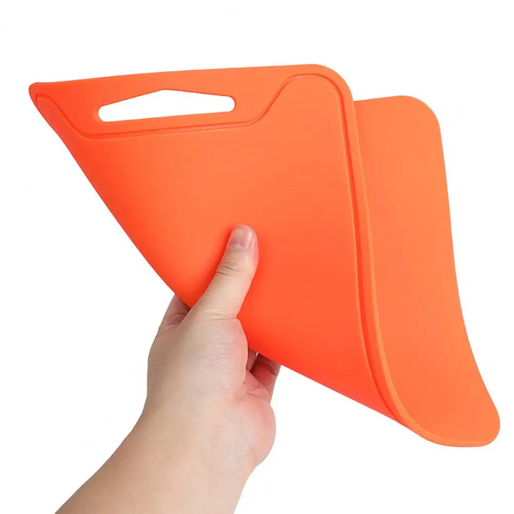 Non-slip Silicone Cutting Board Foldable Silicone Cutting Board Mat with Drip Groove Double-sided Non-slip Vegetable Chopping