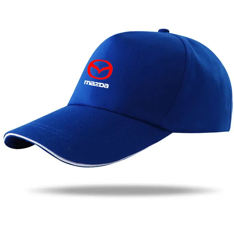 Car Hat Adjustable Leisure Cotton Baseball Cap Sun Hat Sunscreen Hat for Mazda 3 6 CX5 CX3 CX9 MX5 RX8 Axela Demio Atenza MS