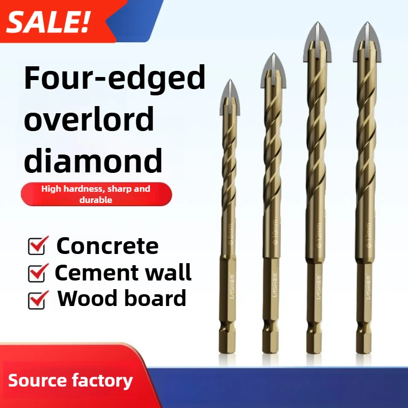 

Биты из сплава Phillips Сверла по металлу Керамические биты с четырьмя канавками Ручные инструменты Сверла со спиральными канавками с шестигранным хвостовиком Сверла для стеклянной плитки