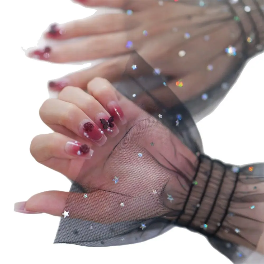

Fashion Accessories Star Glitters Mesh Arm Sleeves Breathable Shining False Sleeve Cuffs Wrist Cuff Nails Photography Studio
