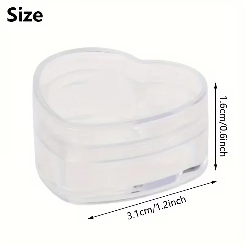 20-Pack Plastic Heart-Shaped Empty Bottles, Cosmetic Jars, Lip Balm/Cream Jars, Portable Refillable Bottle Set