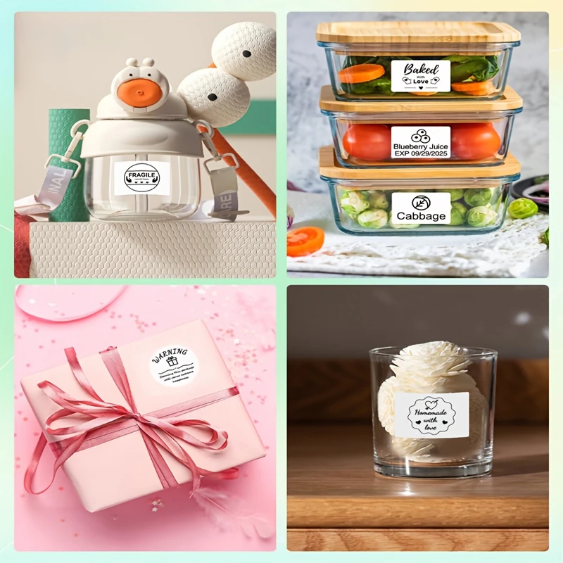 920 قطعة 30 × 20 مم (1.18 بوصة × 0.79 بوصة) ورق ملصقات حراري - مناسب Phomemo M200/M110/M220/DETONGER P1، الهالوين، الباركود/العنان/الملصق المنزلي