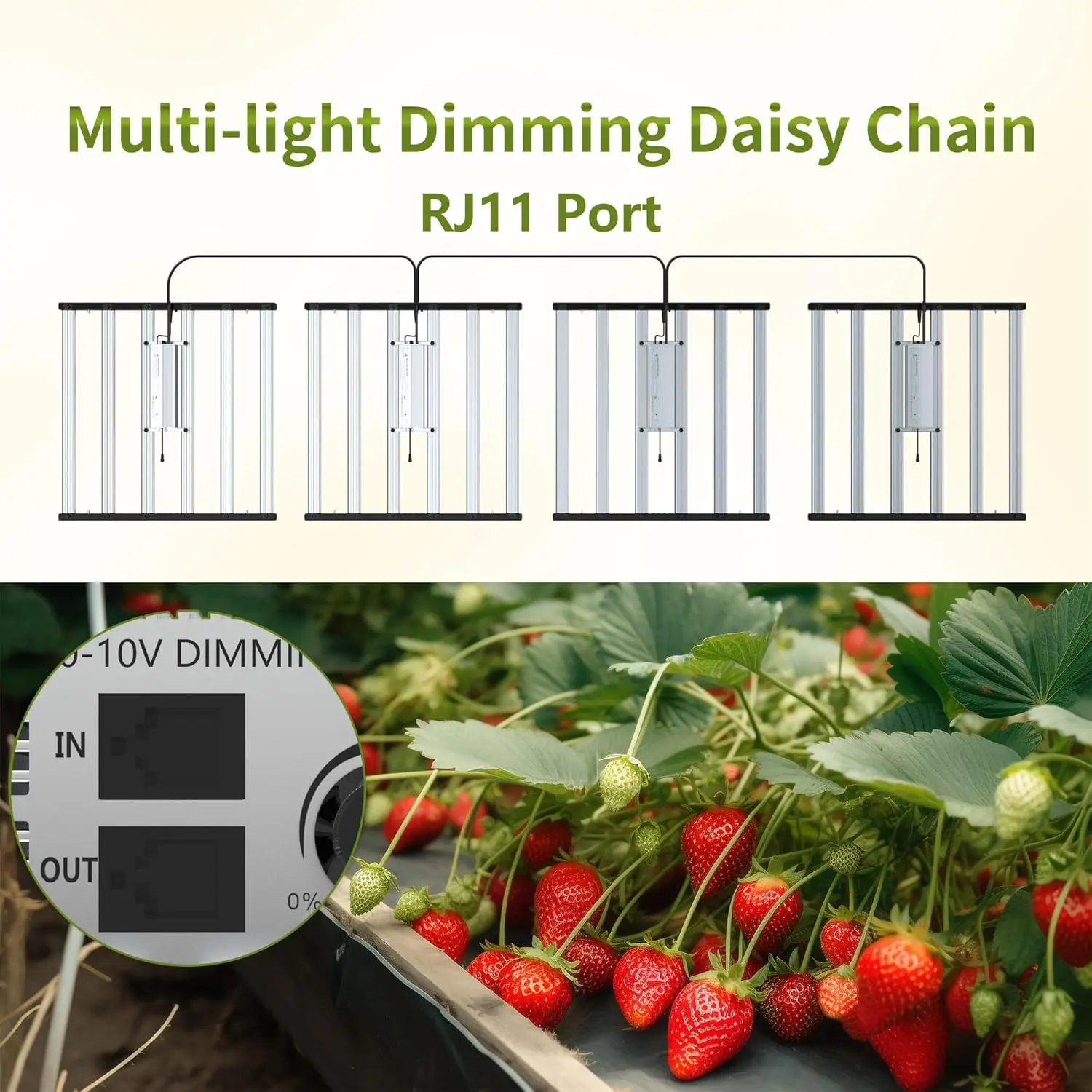 LED Grow Lights for Indoor Plants Full Spectrum Growing Light Plant Hanging Growing Lamps Seedling Daisy Chain