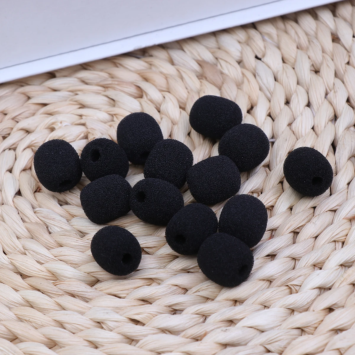 

15 Pcs Microphone Sponge Cover Black 13x13x14mm Windscreen Lavalier Lapel Mic Accessories Foam Protects Wind Spit