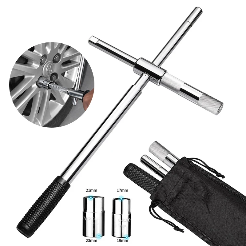 Automotive Mechanical Hand Tools Car Tire Torque Wrench Extended Lever Labor Saving Removal Tool Tire Changer Cross Socket Set