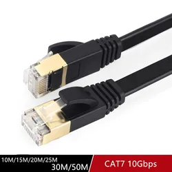 Kabel Ethernet kabel sieciowy RJ45 Cat7 przewód Lan UTP do kompatybilnego Patch Cord dla Router modemu 10m 15m 20m 25m 30m