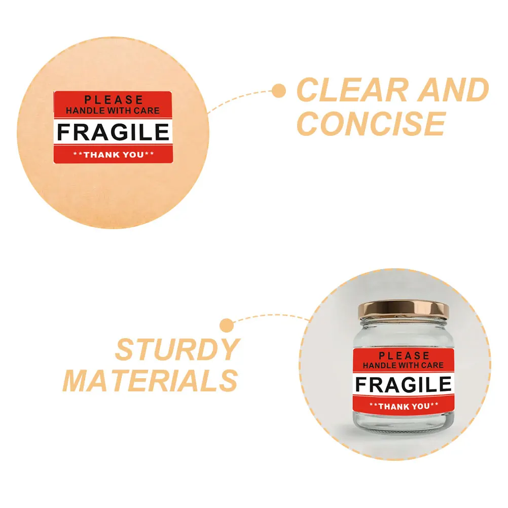 

20 Sheets Fragile Sticker You Stickers Self Adhesive Fragile Warning Labels Red 120 Pieces Shipping Caution Tags