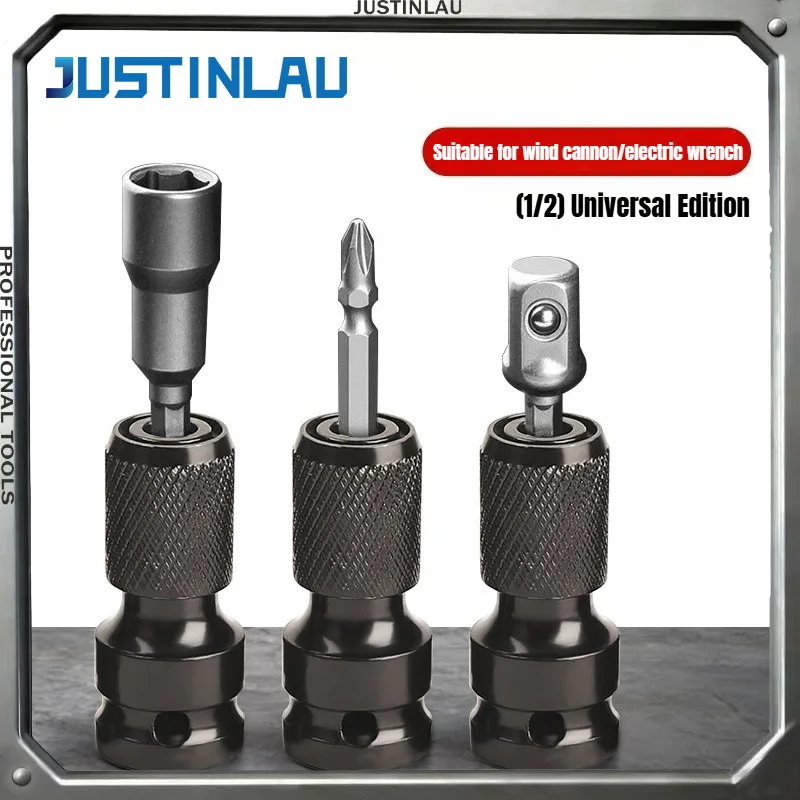 JUSTINLAU 1 Stück Multifunktionaler Universaladapter Teleskop-Federhülse Elektrisches Bohrfutter-Zubehör Manuelles Bedienwerkzeug