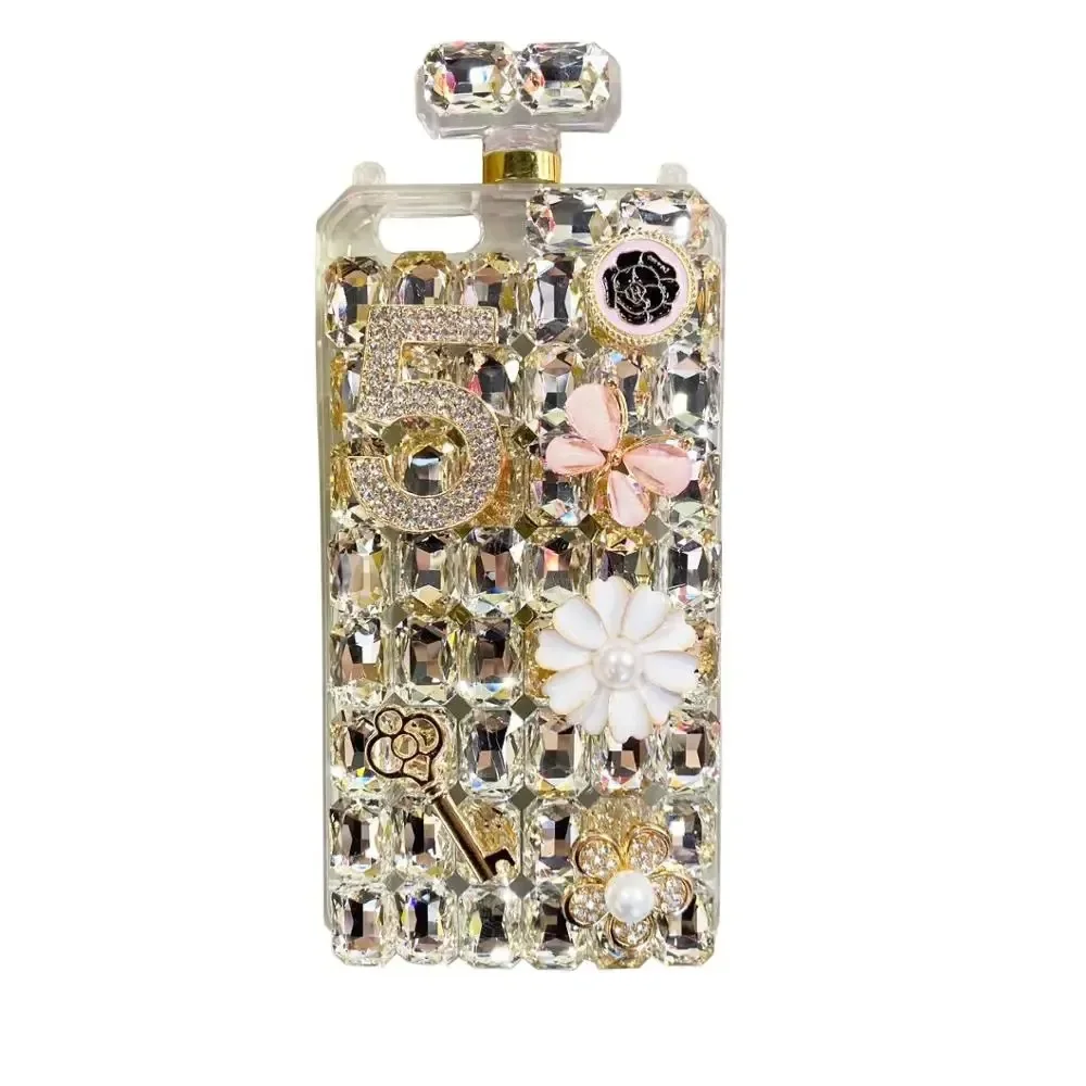 Imagem -05 - Caixa de Telefone de Strass Diamante Números Capa de Luxo 3d Bling para Iphone 15 14 13 11 12 Pro xs Max Plus